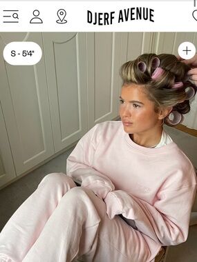 Djerf Avenue Pastel Pink Cozy Sweatshirt